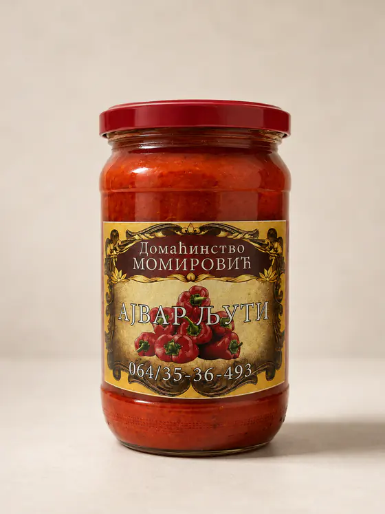 Ajvar ljuti - domaći ajvar sa ljutom paprikom