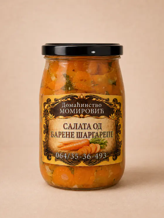 Tegla salate od barene šargarepe, domaća zimnica
